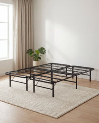 Black Steel Platform Bed Frame